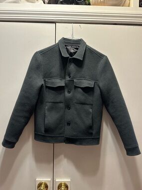 Theory Men's Slate Blue Wool Cashmere Button Jacket